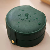 Vintage Style Jewelry Case Faux Leather Necklaces Earrings Rings Holder