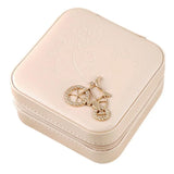 Zipper Jewelry Case for Women with Mirror