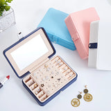 Buttoned Jewelry Box Earring Holder Makeup Organizer