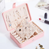 Buttoned Jewelry Box Earring Holder Makeup Organizer
