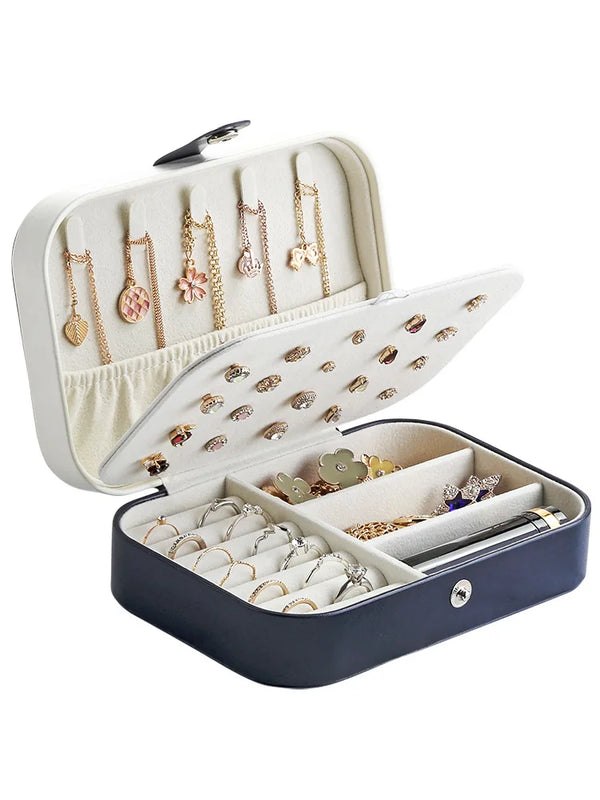 Locked Jewelry Box Compartment Portable Jewelry Organizer