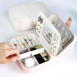 Locked Jewelry Box Compartment Portable Jewelry Organizer