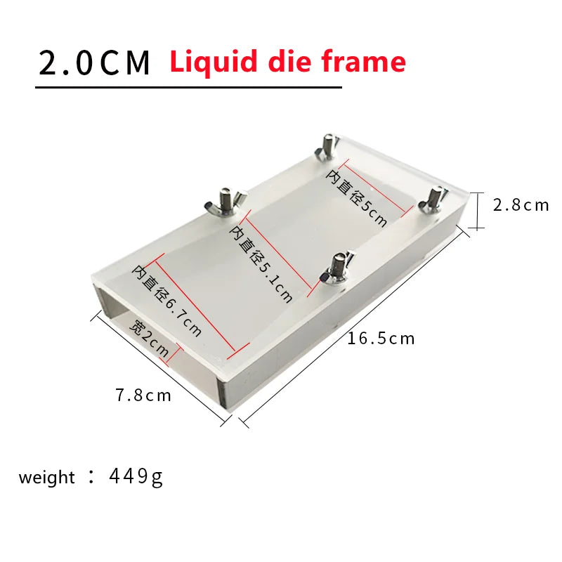 Jewelry Casting Mould Frame for Rubber 20mm 25mm 30mm Silica Gel Liquid Mold