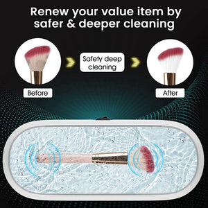 Portable Ultrasonic Cleaner for Jewelry Glasses Rings