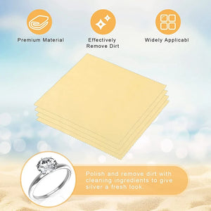 Jewelry Cleaning Cloth & Storage Bags Set - Anti Tarnish Self Seal Pouches