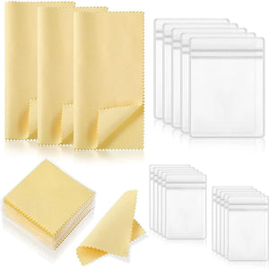 Anti Tarnish Jewelry Storage Bags Buffing Cloth Set