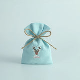 Christmas Pattern Jewelry Cotton Bag - Gift Bag with Logo Print
