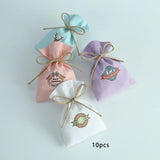 Christmas Pattern Jewelry Cotton Bag - Gift Bag with Logo Print