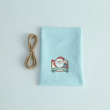 Christmas Pattern Jewelry Cotton Bag - Gift Bag with Logo Print