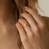 Personalised Stainless Steel Name Rings for Women
