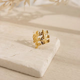 Personalised Stainless Steel Name Rings for Women