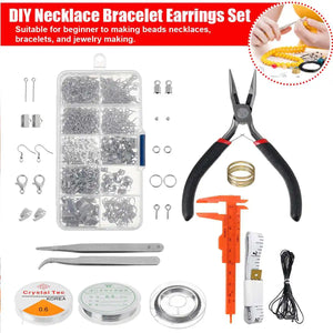 Jewelry DIY Making Kit Metal Parts Set for Beading Necklace Bracelet Earring
