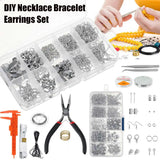 Jewelry DIY Making Kit Metal Parts Set for Beading Necklace Bracelet Earring
