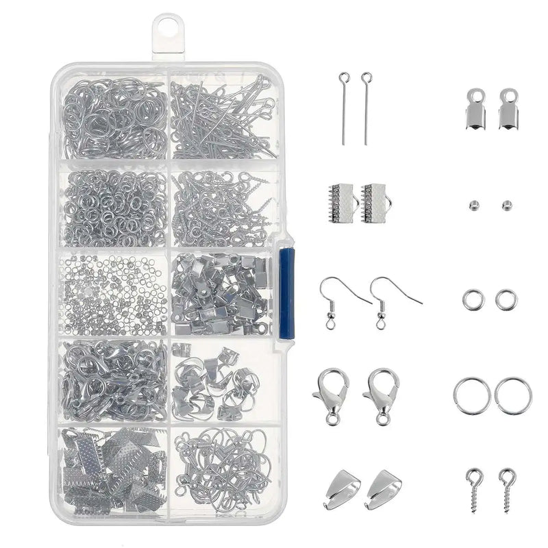 Jewelry DIY Making Kit Metal Parts Set for Beading Necklace Bracelet Earring