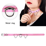 Gothic Choker Punk Necklace Chain O-Ring Jewelry BDSM Harness