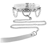 Gothic Choker Punk Necklace Chain O-Ring Jewelry BDSM Harness
