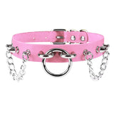 Gothic Choker Punk Necklace Chain O-Ring Jewelry BDSM Harness