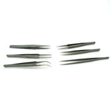 Diamond Tweezers Set 6pcs Precision Anti Static Tool Kit