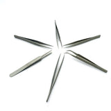 Diamond Tweezers Set 6pcs Precision Anti Static Tool Kit