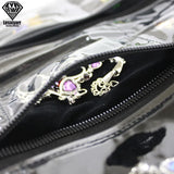 PVC Grid Earring Storage Bag Pendant Roll Bracelet Chain Lattice