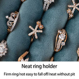 Velvet Jewelry Display Box Earrings Rings Organizer Tray Stand