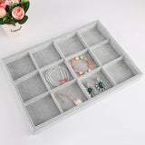 Gray Jewelry Display Box for Earrings Bracelets Necklaces