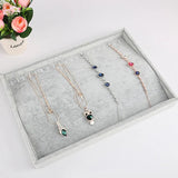 Gray Jewelry Display Box for Earrings Bracelets Necklaces