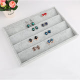 Gray Jewelry Display Box for Earrings Bracelets Necklaces