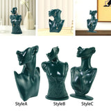 Resin Jewelry Display Bust Countertop Showcase Organizer