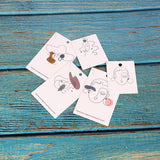 100 Pcs Jewelry Display Cards Holder Assorted Pattern for Earrings Making