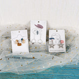 100 Pcs Jewelry Display Cards Holder Assorted Pattern for Earrings Making