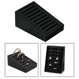 Jewelry Display Case Ear Stud Ring Storage Box Dresser Store Showcase