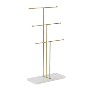 Jewelry Display Holder Necklace Bracelet Pendant Hanging Stand with Tray