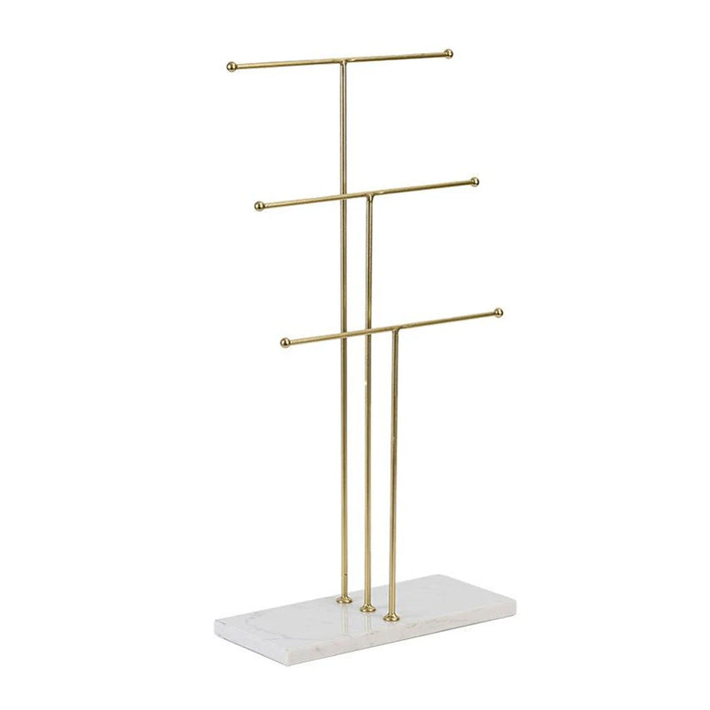 Jewelry Display Holder Necklace Bracelet Pendant Hanging Stand with Tray