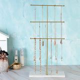 Jewelry Display Holder Necklace Bracelet Pendant Hanging Stand with Tray
