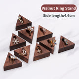 Wooden Ring Holder Jewelry Rack Walnut Finish