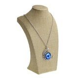 Linen Mannequin Bust Jewelry Necklace Pendant Neck Display Stand Holder