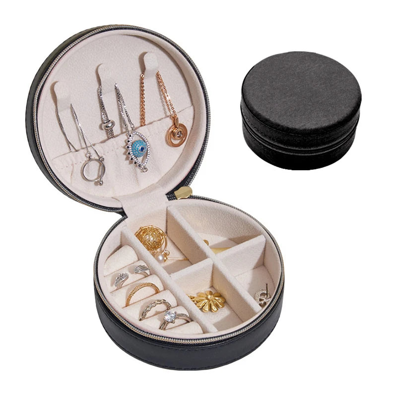 Travel Jewelry Box Organizer Necklace Earrings Rings Display Mini