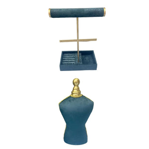 Flannel Jewelry Display Tower for Rings Storage