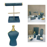 Flannel Jewelry Display Tower for Rings Storage