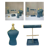 Flannel Jewelry Display Tower for Rings Storage