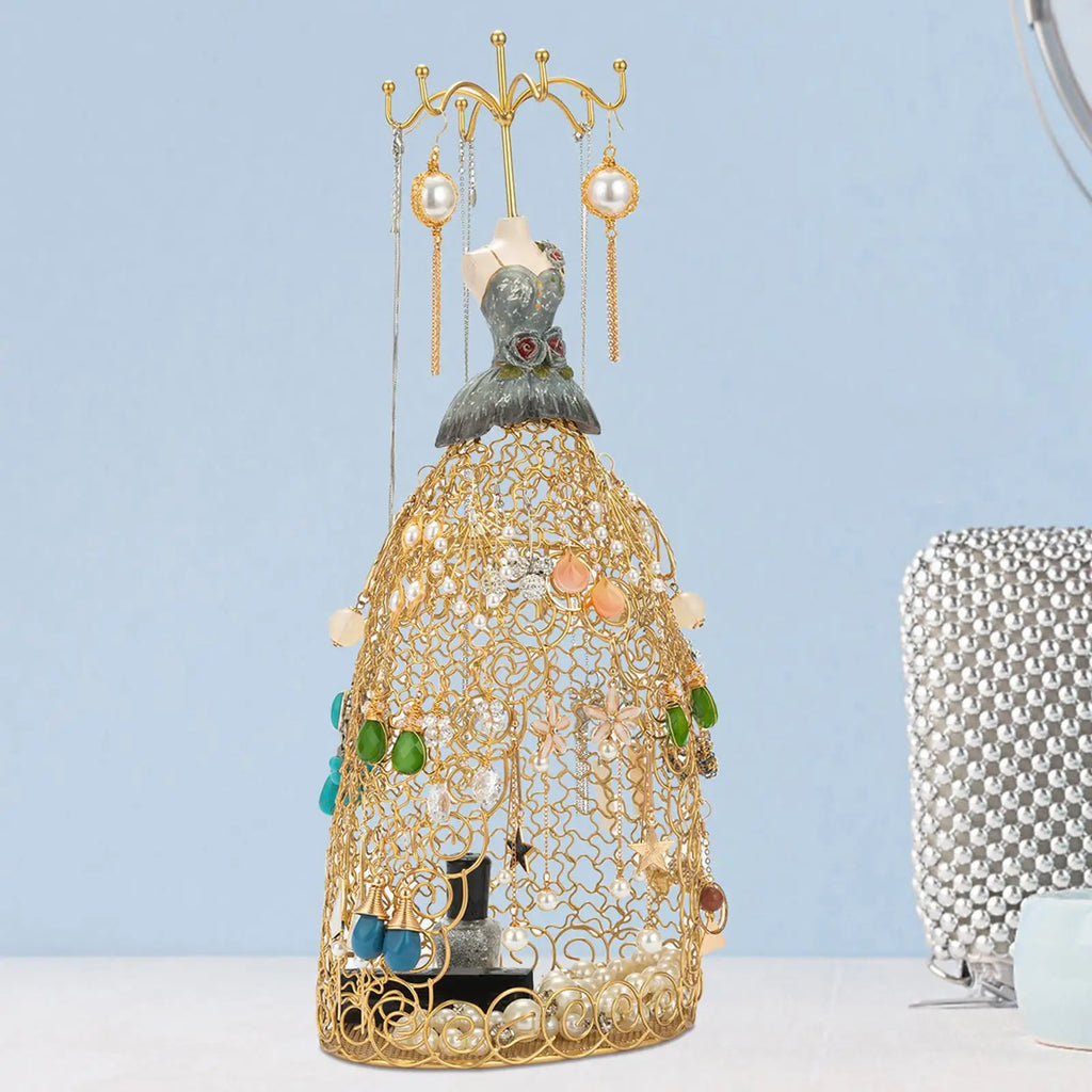 Vintage Princess Dress Jewelry Display Rack Stand Organizer