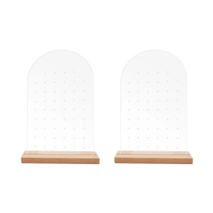 Earring & Pendant Display Rack with Wooden Base