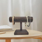 Retro Pine Jewelry Display T Bar Organizer