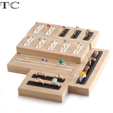Bamboo Wooden Ring Display Tray Jewelry Counter