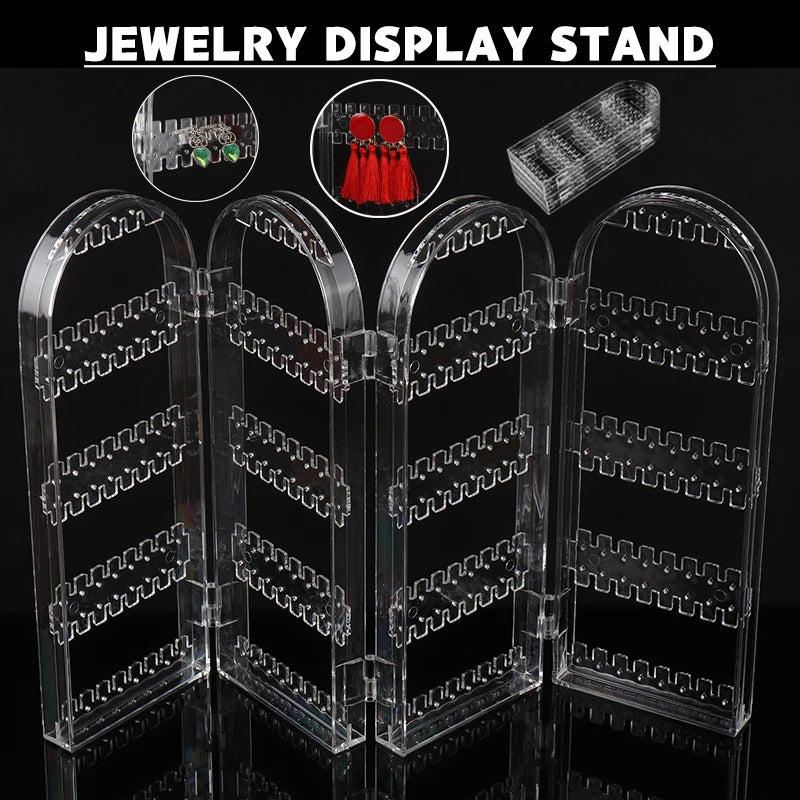 Acrylic Jewelry Display Shelf Earrings Stand Holder Storage Box