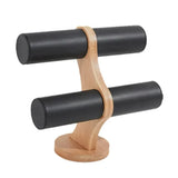 2-Layer Wood Jewelry Display Stand for Watches Bracelets Hair Accessories