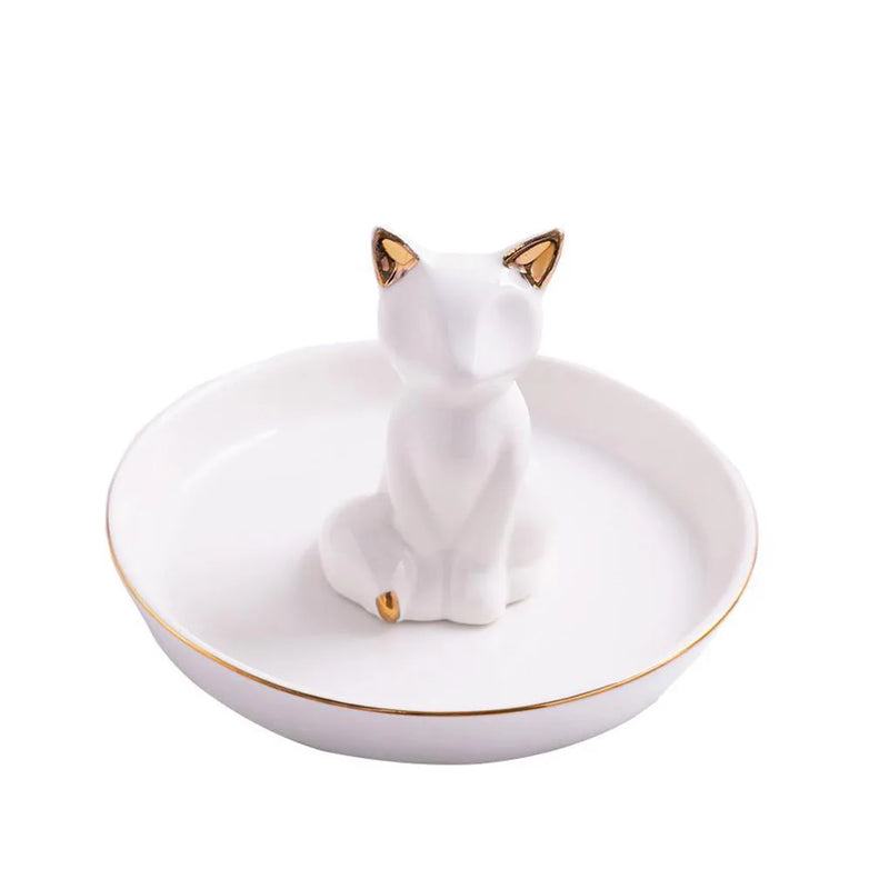 Ceramic Animal Jewelry Display Stand Bedroom Bathroom Storage Rack
