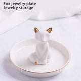 Ceramic Animal Jewelry Display Stand Bedroom Bathroom Storage Rack