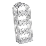 Clear Acrylic Jewelry Display Stand 240 Holes Double Sided Hanging Rack